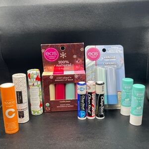 14 Pack Assorted Lip Balms Beekman 1802, EOS, Chapstick Avon NEW-Full Size